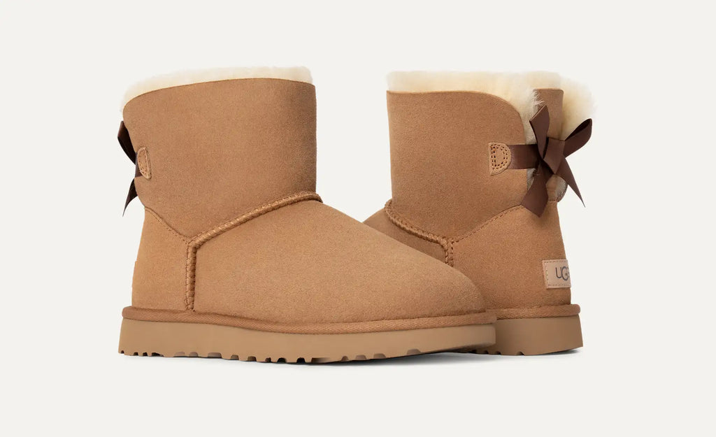 UGG Women's Mini Bailey Bow II Boots in Chestnut