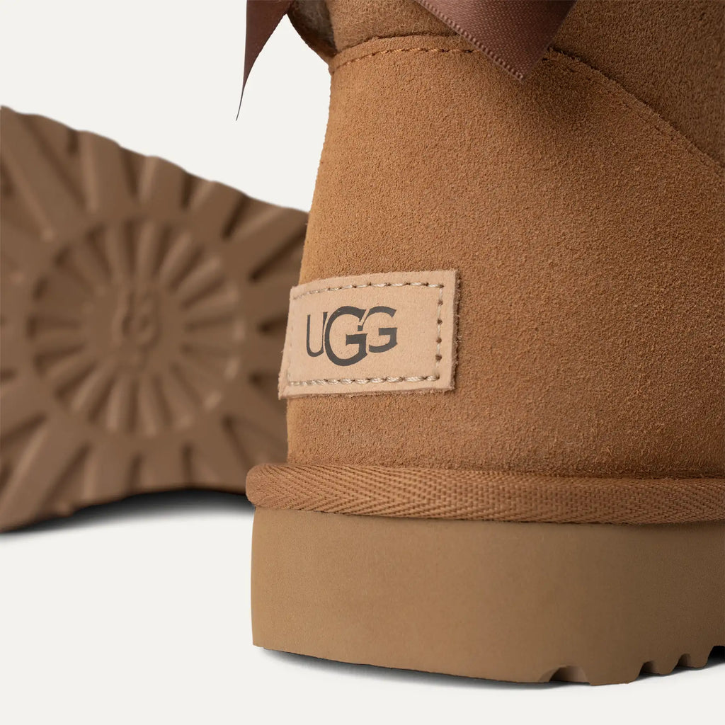 UGG Women's Mini Bailey Bow II Boots in Chestnut