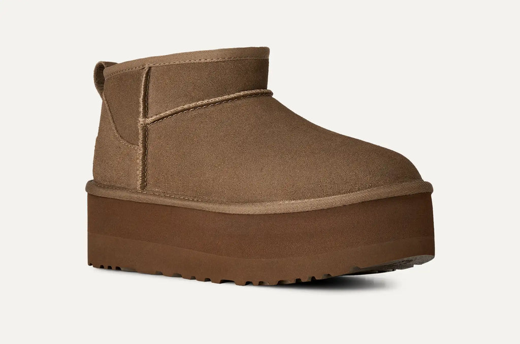 UGG Women's Classic Ultra Mini Platform Boots in Light Bronze