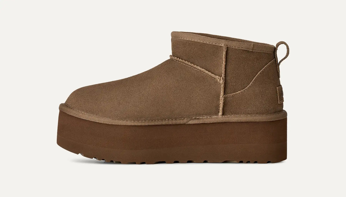 UGG Women's Classic Ultra Mini Platform Boots in Light Bronze