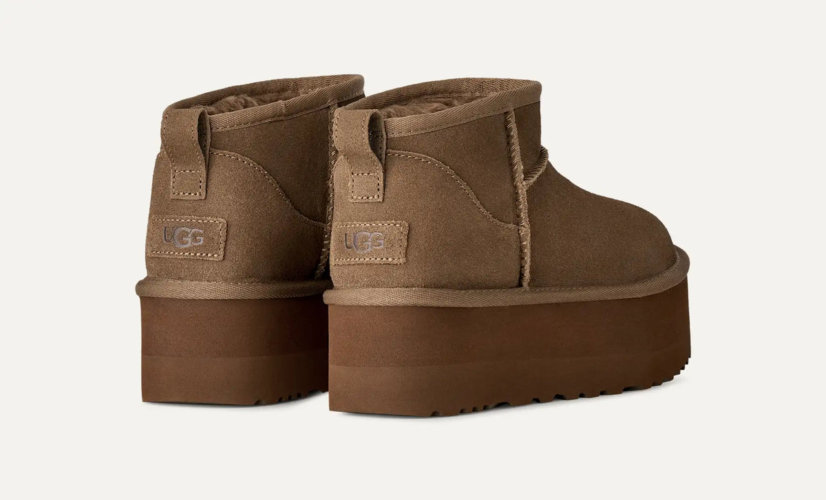 UGG Women's Classic Ultra Mini Platform Boots in Light Bronze