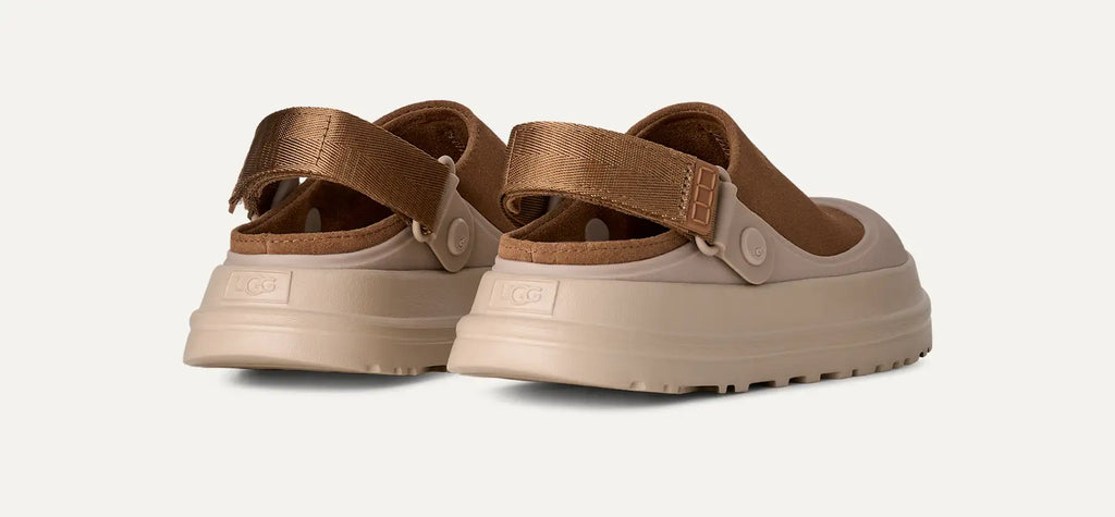 UGG Women's GoldenGlow Suede Mules in Chestnut