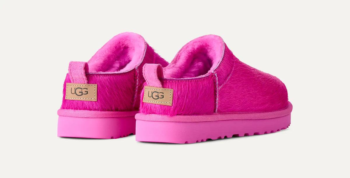 UGG Classic Micro Calf Hair Boot Women's in Bright Fuchsia