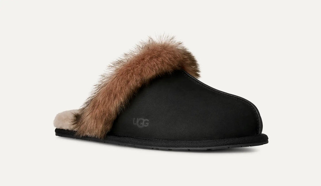 UGG Women's Scuffette Nubuck Slippers in Black