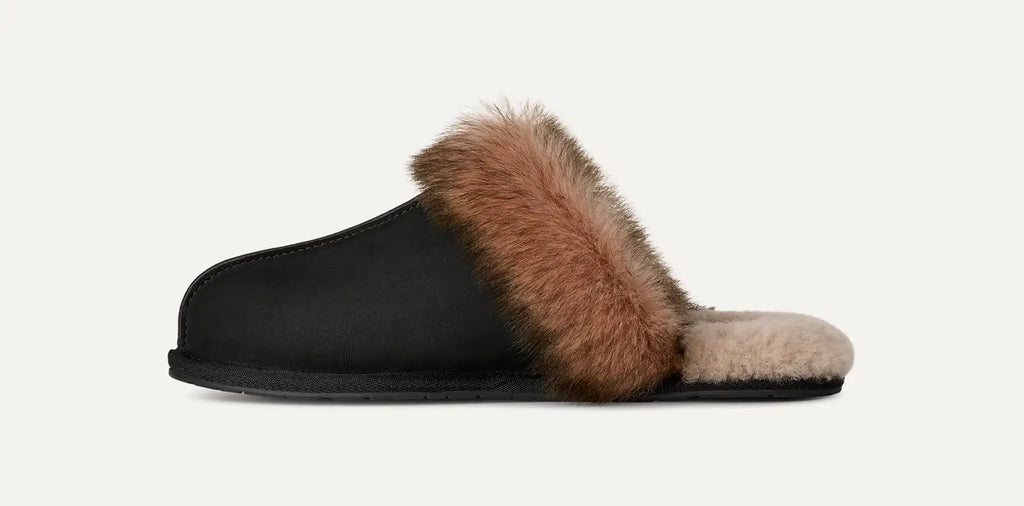 UGG Women's Scuffette Nubuck Slippers in Black