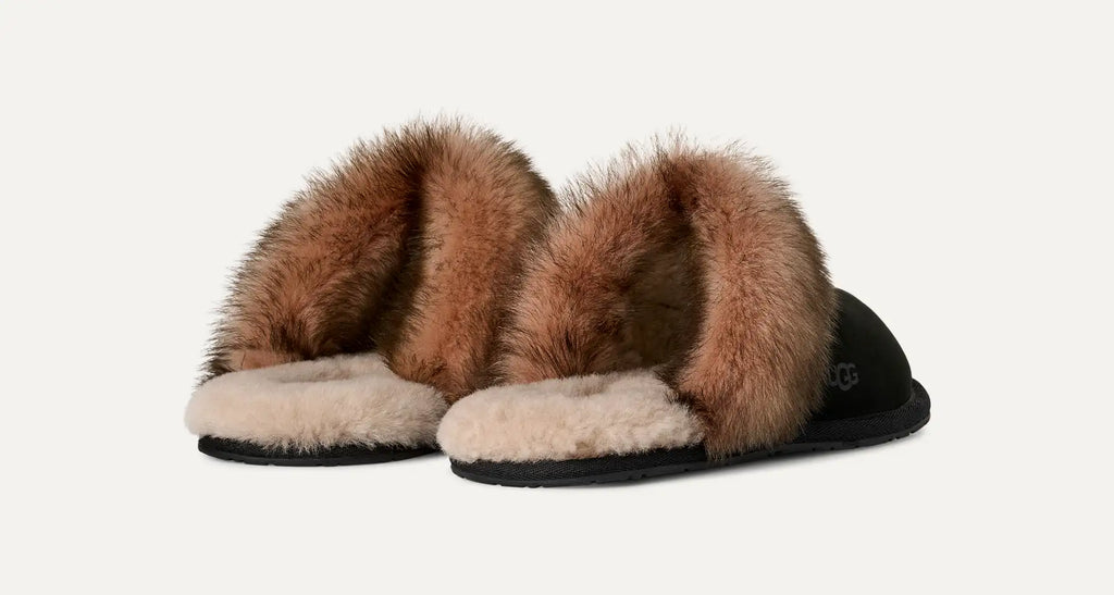 UGG Women's Scuffette Nubuck Slippers in Black