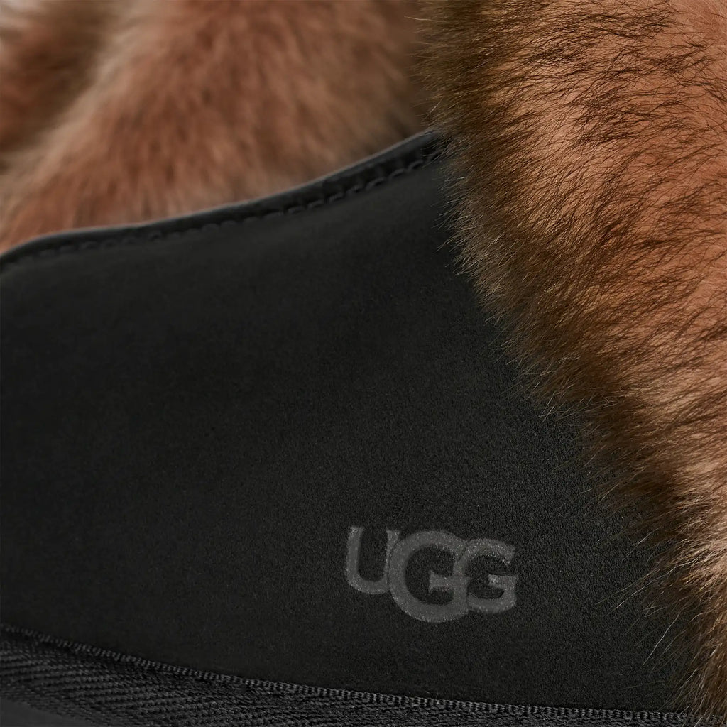 UGG Women's Scuffette Nubuck Slippers in Black