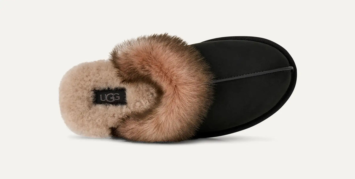 UGG Women's Scuffette Nubuck Slippers in Black