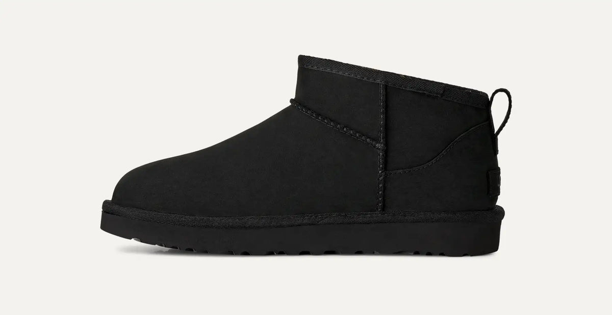 UGG Women's Classic Ultra Mini Nubuck Boots in Black