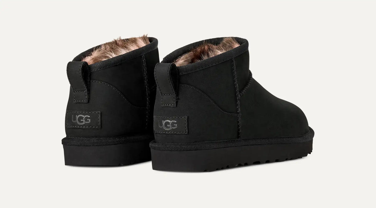 UGG Women's Classic Ultra Mini Nubuck Boots in Black