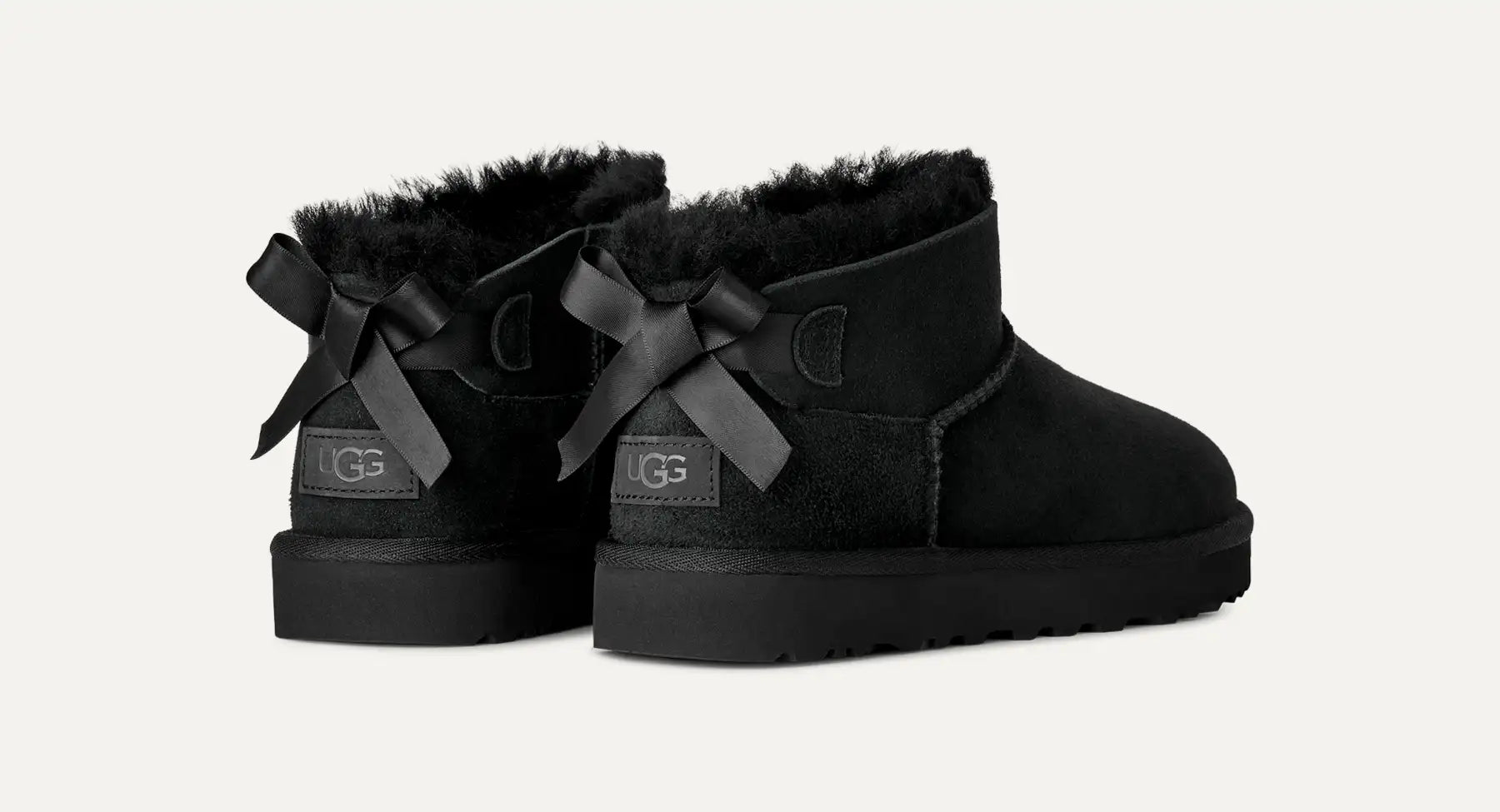 UGG Stivali Ultra Mini Bailey Bow Donna in Black