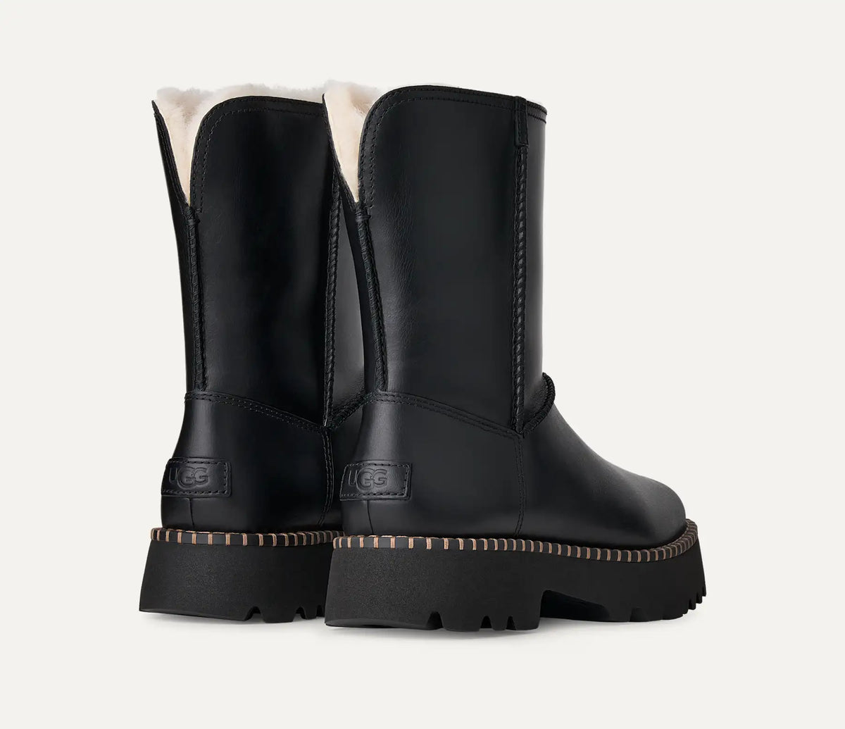 UGG Stivaletti Uptowner Donna in Black Leather