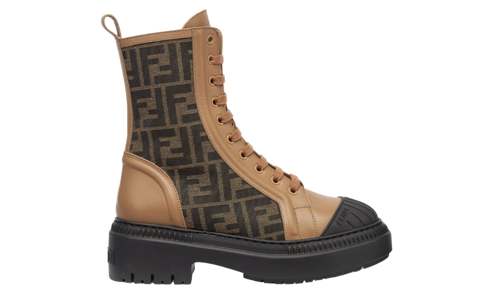 Fendi Wmns FF Motif Domino Biker Boot 'Beige'
