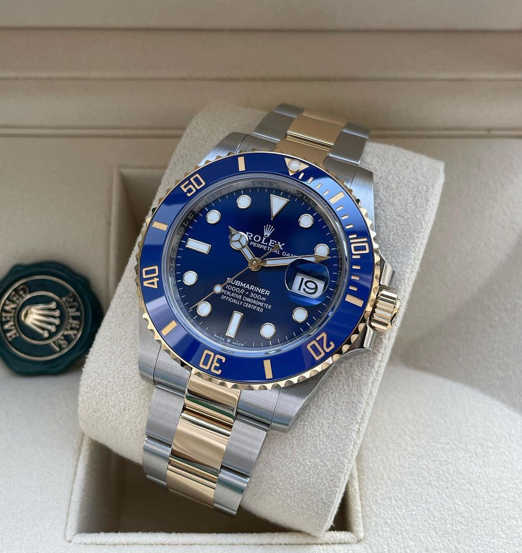 SUBMARINER DATE GOLD & BLUE