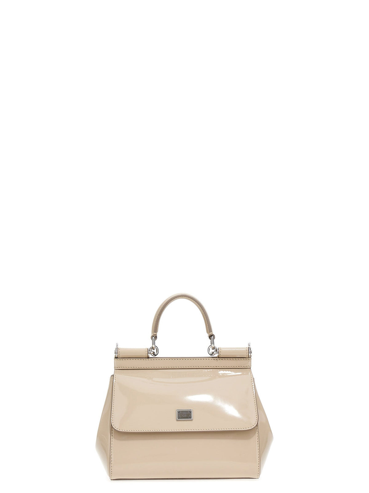 Logo Leather Handbag Borse A Mano Beige – Accessorio premium elegante