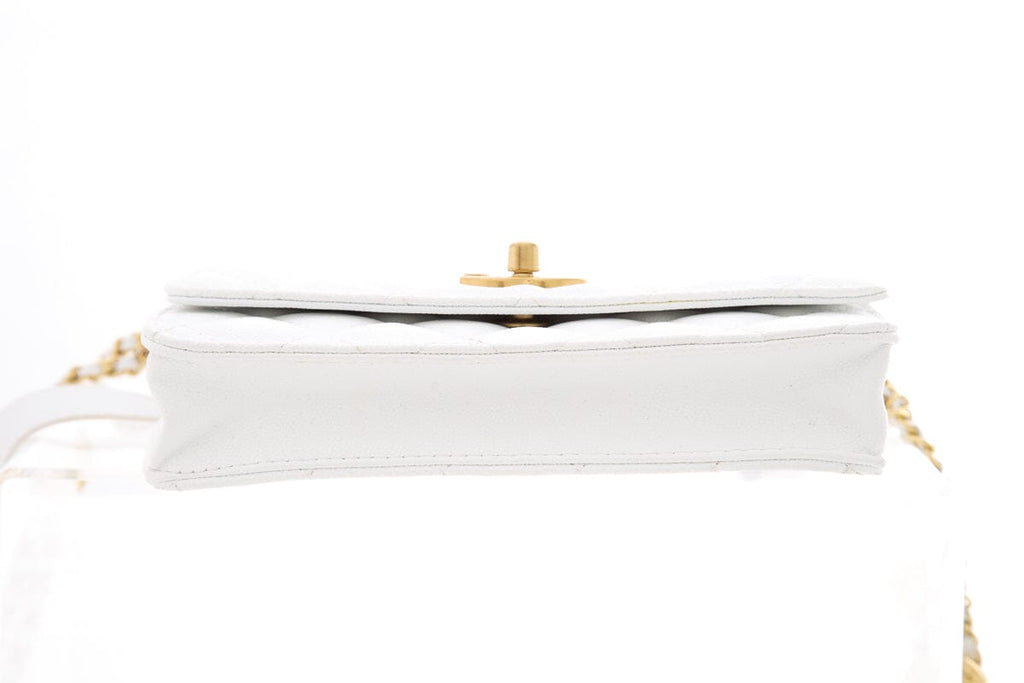 Chanel 2020-21 White Caviar Flap Cross-Body