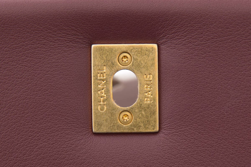 Chanel 2017  Purple Shearling Coco Handle Handbag
