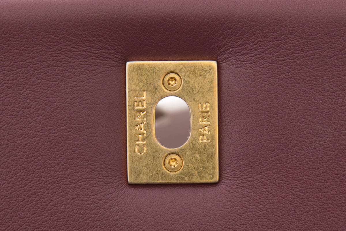 Chanel 2017  Purple Shearling Coco Handle Handbag