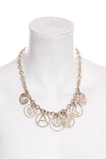 Chanel 2017 Cuba Logo Hoop Gold Necklace
