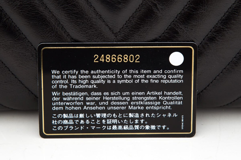 Chanel 2017/2018 Black Shiny Grained Leather "Coco Handle" Handbag W/ Gold HW