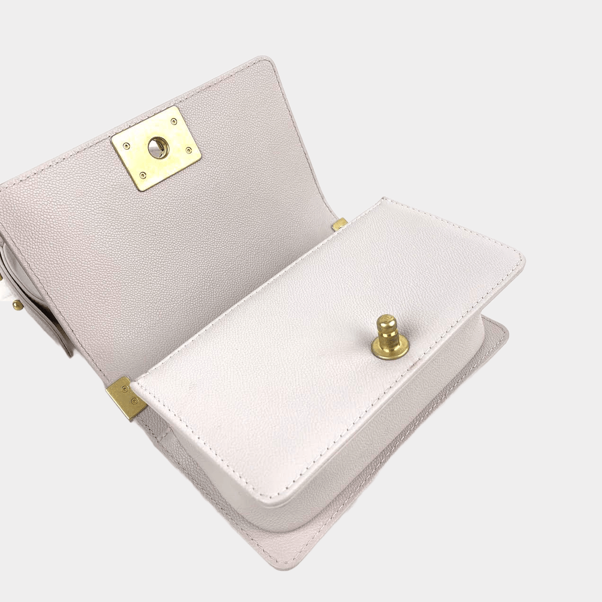 CHANEL 2021 - 2022 Small Boy "Braid Around" Bag Light Purple with Gold