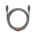 Native Union Belt Cable Ultra Strength USB-C to USB-C Cable 2.4 Meter - Zebra – Accessorio premium elegante