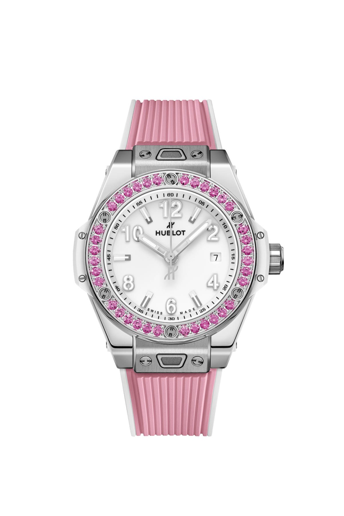 Hublot Big Bang One Click Joyful Steel Pink Ceramic Diamonds 33mm – Accessorio premium elegante