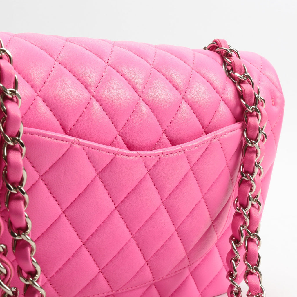 CHANEL 2021 Medium Classic Double Flap Lambskin- Bubblegum Pink