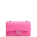CHANEL 2021 Medium Classic Double Flap Lambskin- Bubblegum Pink