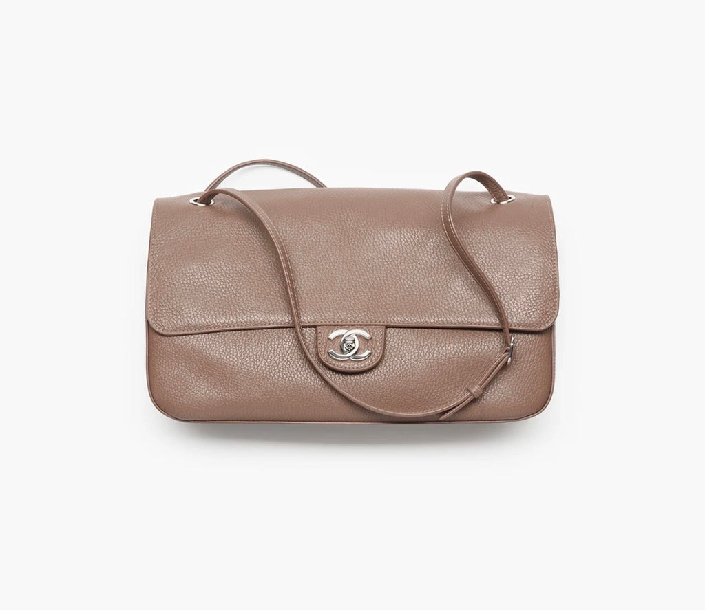 MAXI FLAPBAG MARRONE