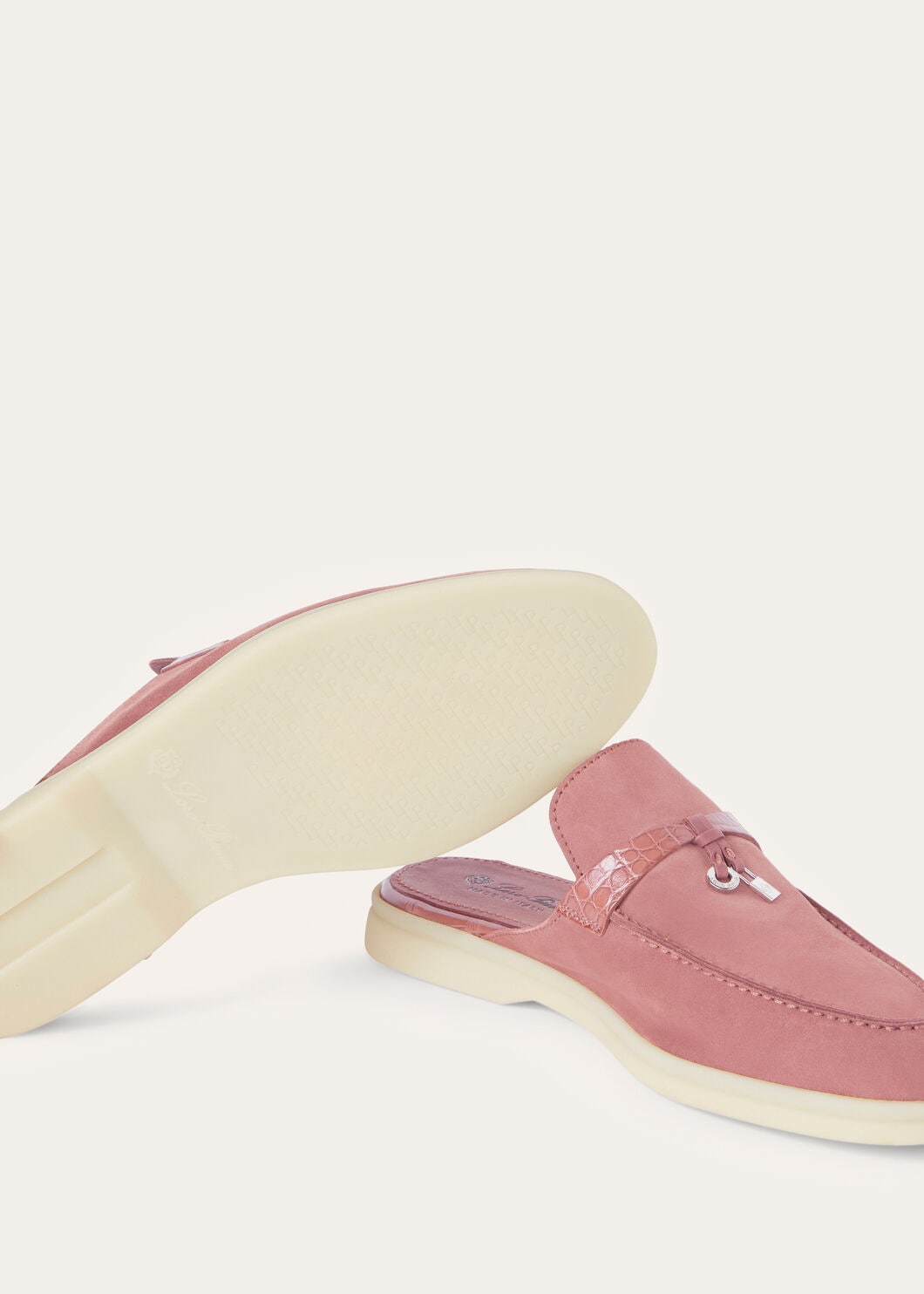 Mocassini Babouche Charms Walk in Suède Rosa