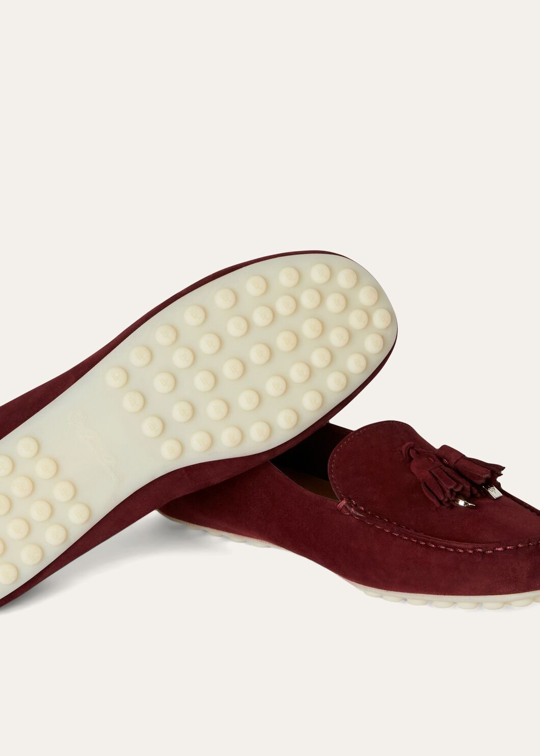 Mocassini Dot Sole Walk in Suède Bordeaux Donna