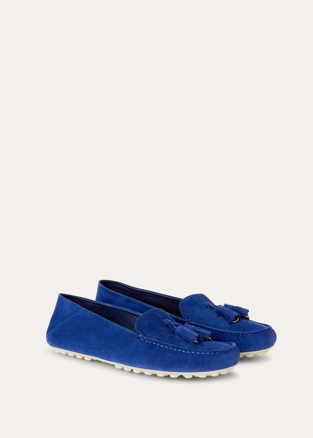 Mocassini Dot Sole Walk in Suède Blu Donna