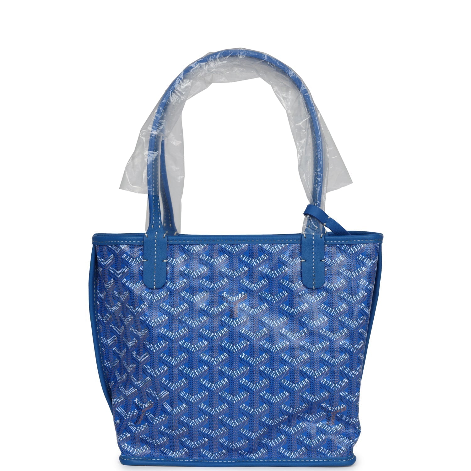 Goyard Goyardine Anjou Sky Blue Mini Bag Palladium Hardware – Accessorio premium elegante