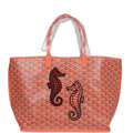 Goyard Goyardine Coral Anjou PM Embroidered Seahorse Bag Palladium Hardware – Accessorio premium elegante