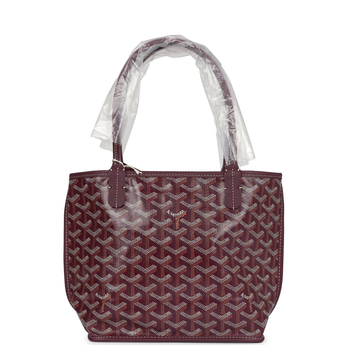 Goyard Goyardine Burgundy Anjou Mini Bag Palladium Hardware – Accessorio premium elegante