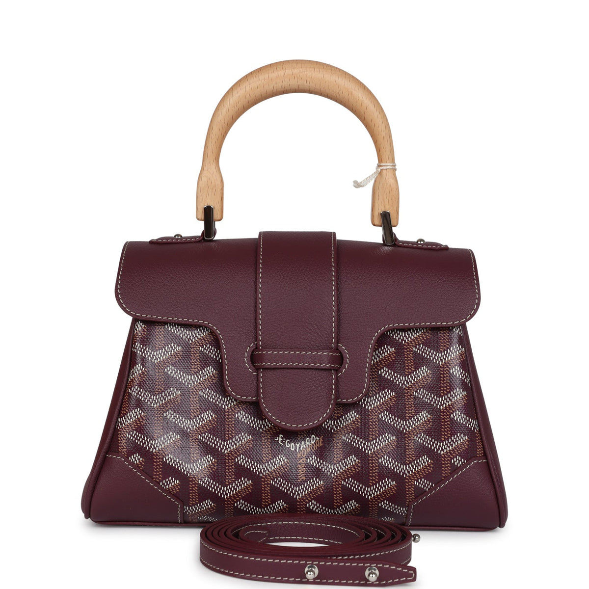 Goyard Saigon Souple Mini Bag Burgundy Goyardine Palladium Hardware – Accessorio premium elegante