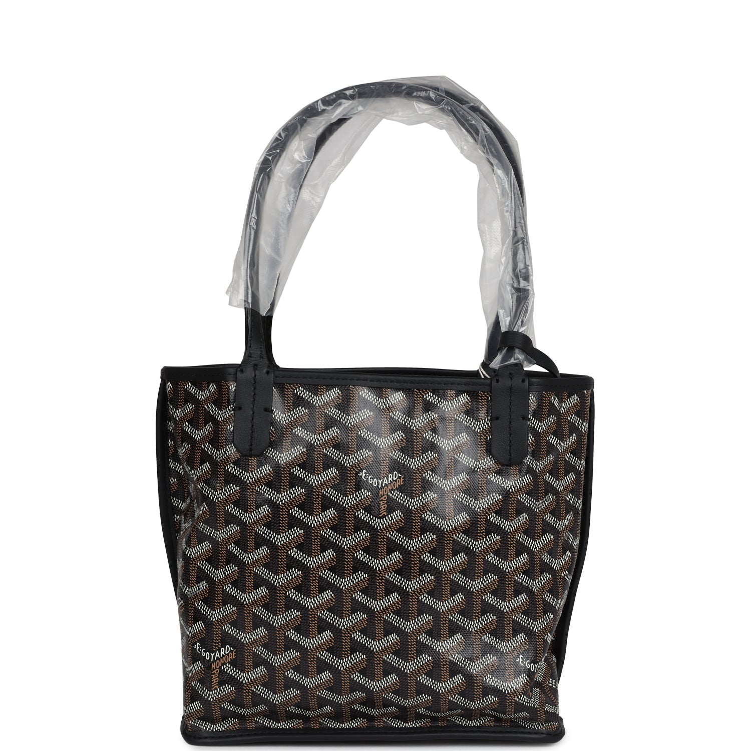 Goyard Goyardine Anjou Black Mini Bag Palladium Hardware – Accessorio premium elegante