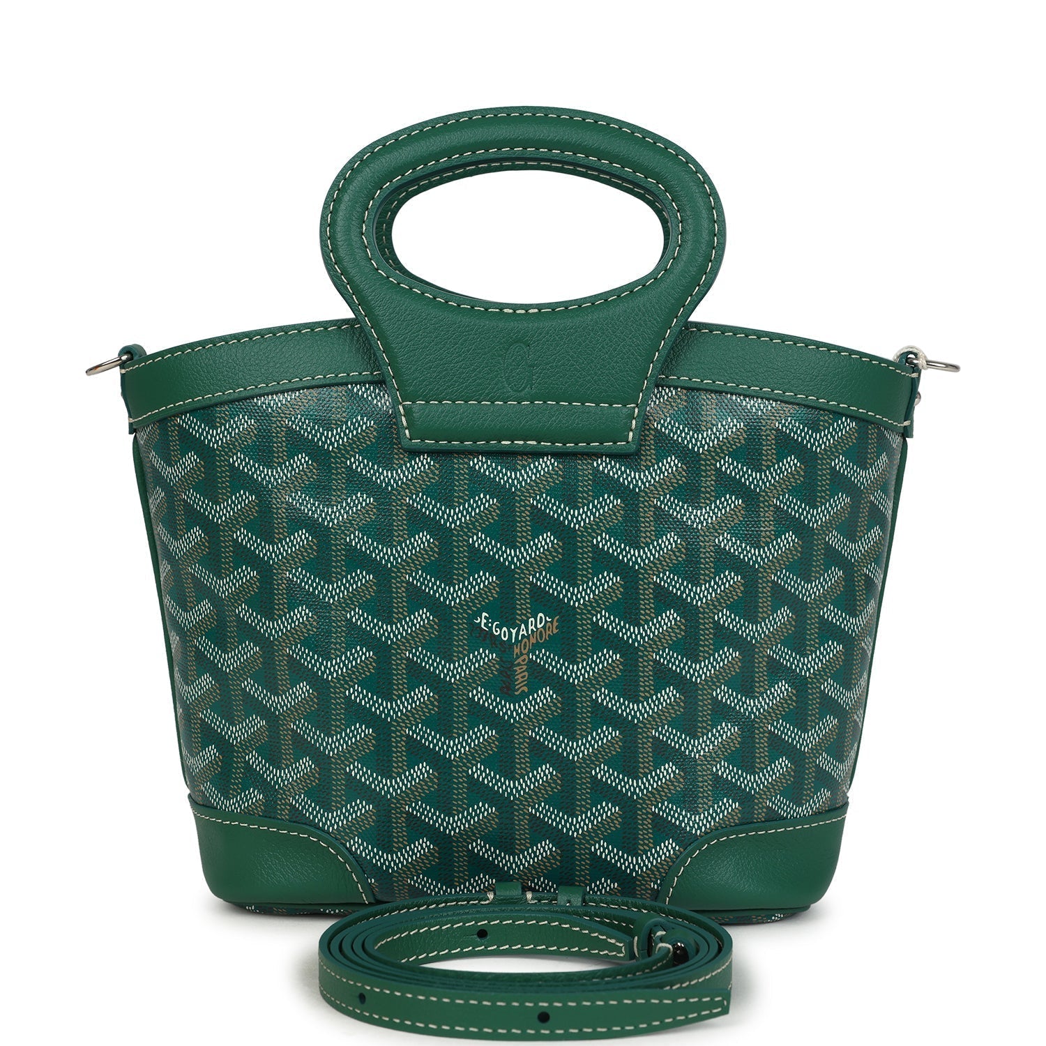 Goyard Goyardine Canvas Green Beluga Mini Bag Palladium Hardware – Accessorio premium elegante