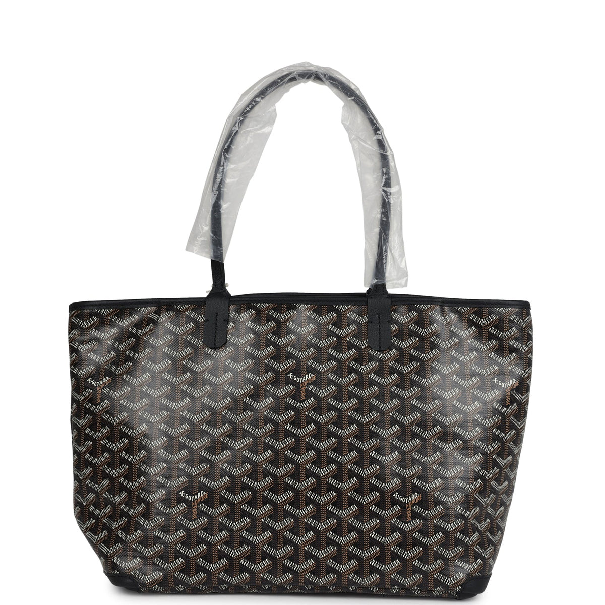 Goyard Goyardine Black Artois PM Tote Palladium Hardware – Accessorio premium elegante