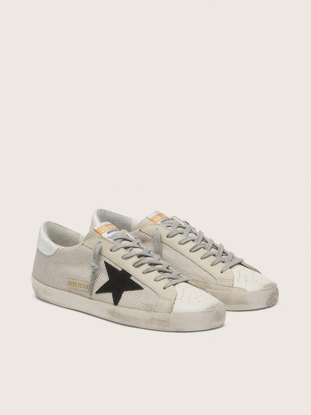 Golden Goose Super-Star Uomo in Pelle con Stella Nera