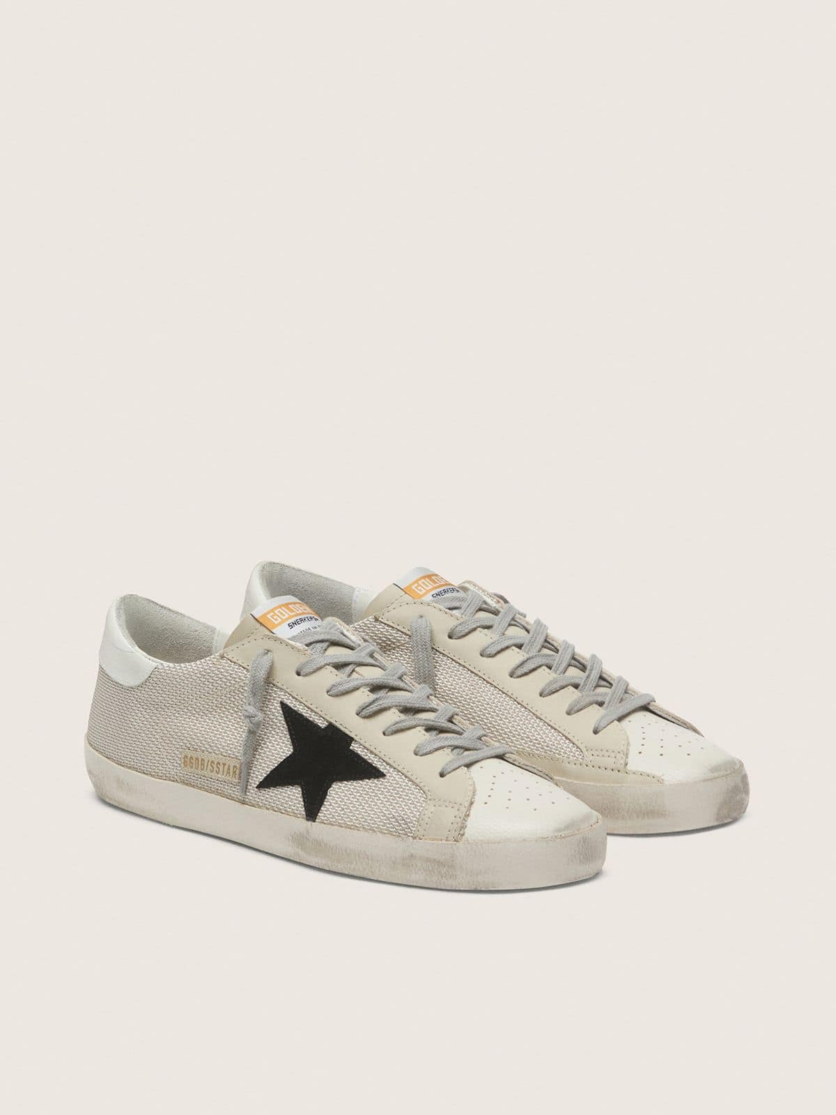 Golden Goose Super-Star Uomo in Pelle con Stella Nera