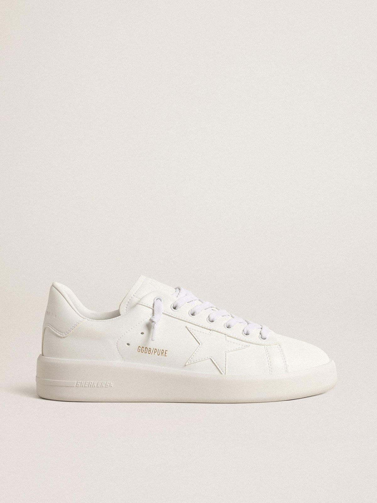 Golden Goose Purestar Uomo Bio Based con Stella e Talloncino Bianchi