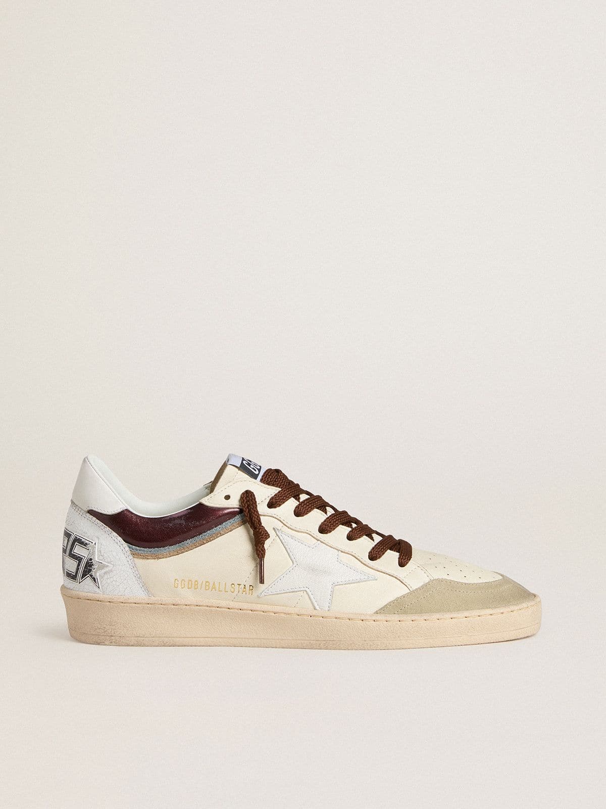 Golden Goose Ball Star Uomo Ltd in Nappa con Stella in Nappa e Talloncino in Pelle