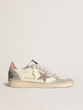 Golden Goose Ball Star in Nappa con Stella in Glitter e Talloncino Laminato