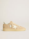 Golden Goose Ball Star in Suede con Cristalli Swarovski e Stella in Pelle e Talloncino Laminato