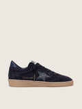 NUOVO ARRIVO - Golden Goose Ball Star Donna in suede blu scuro con stella glitter blu scuro