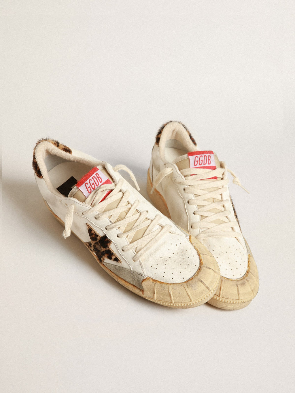 Golden Goose Ball Star in Nappa con Stella e Talloncino in Cavallino Leo