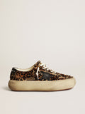 Golden Goose Space Star Donna in Cavallino Leo con Stella e Talloncino Neri