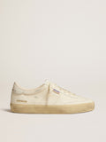 Golden Goose Soul Star Donna in Nappa Bianca con Talloncino in Pelle Bianca